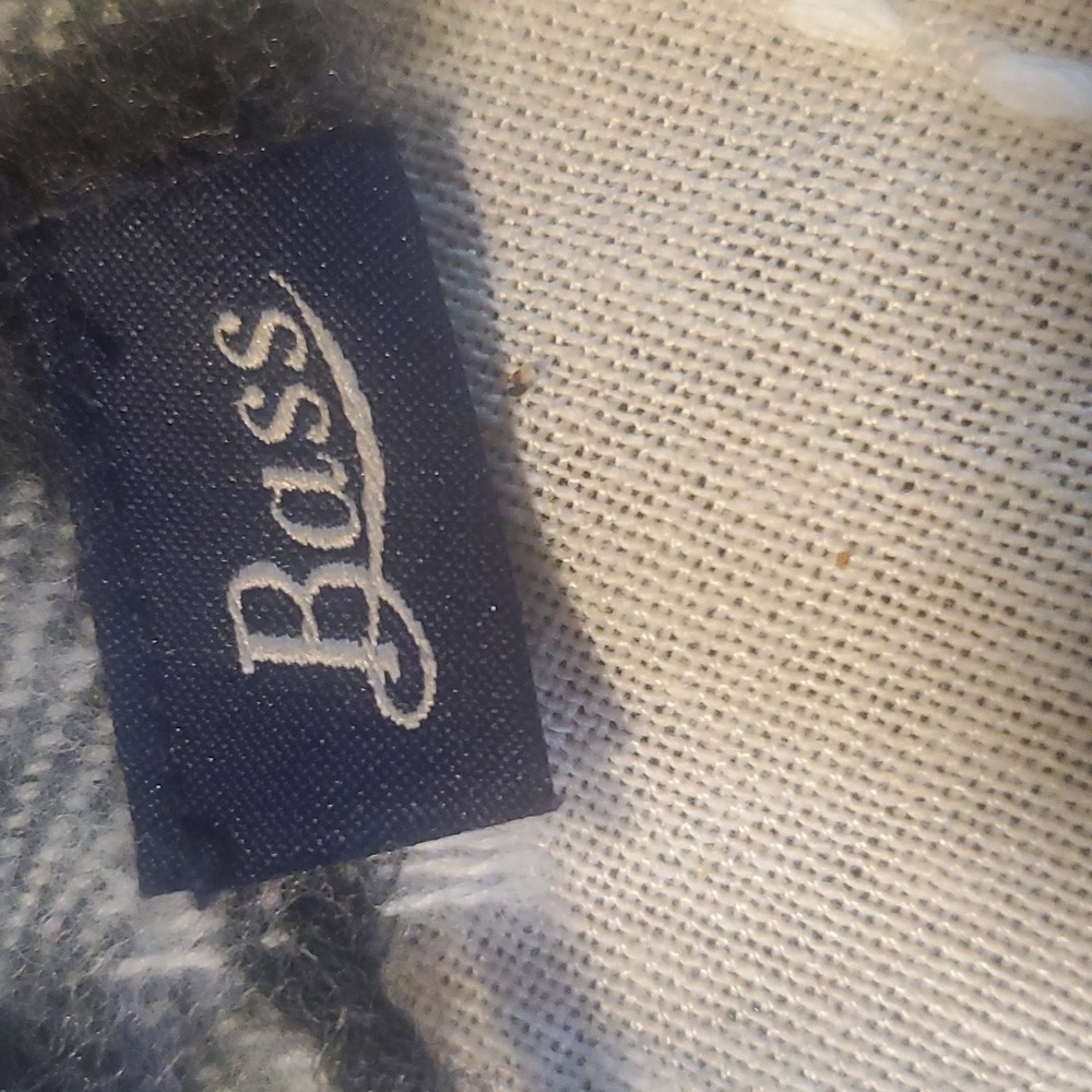 Bass Checkered Scarf in Black and Cream - Picture 4 of 6